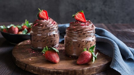 The Ultimate Vegan Valentine’s Chocolate Mousse with Crunchy Candied Nuts