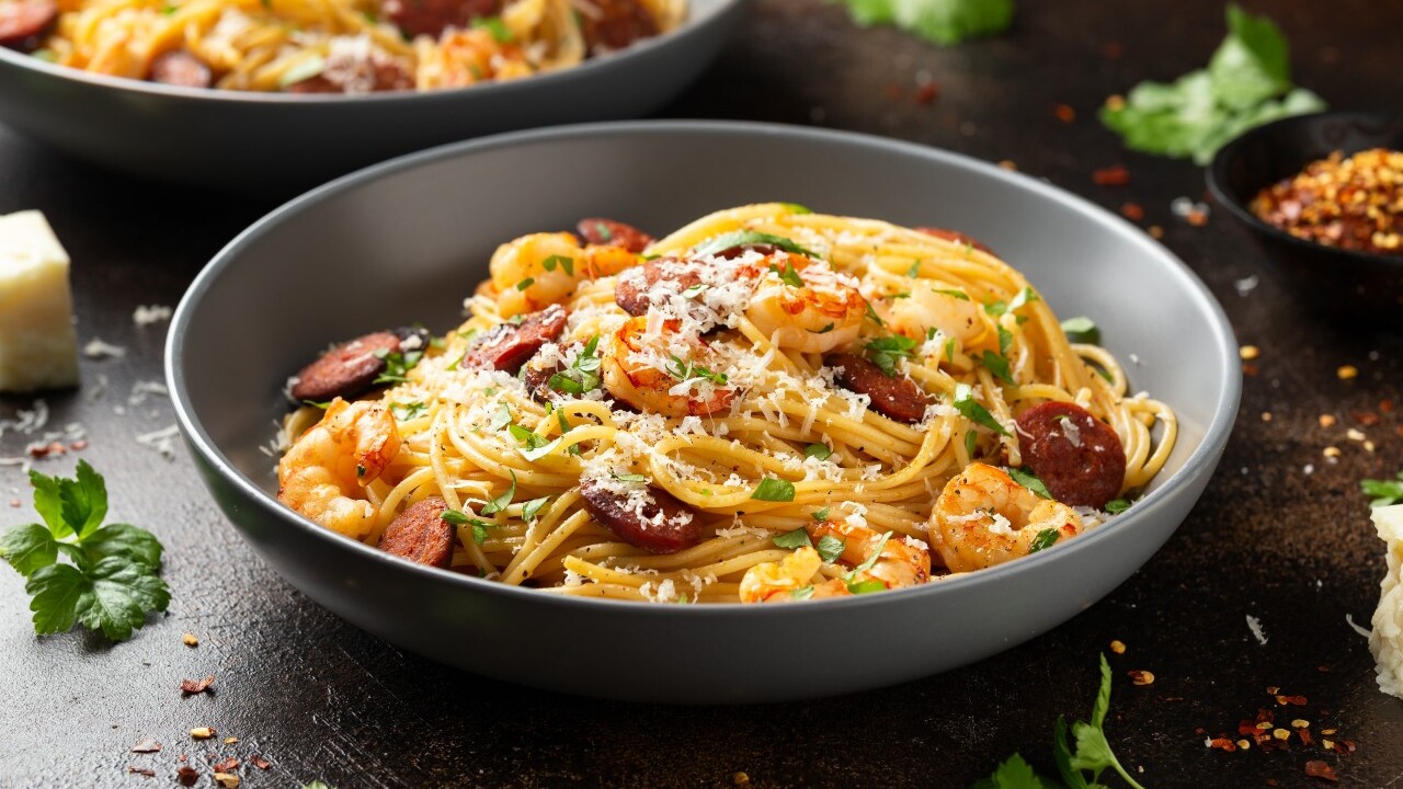 Spicy Prawn & Chorizo Pasta