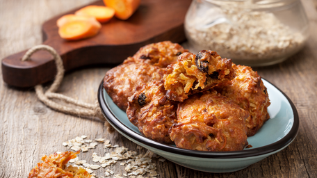 Healthier Carrot Cake & Oat Cookies with a Cream Cheese Drizzle