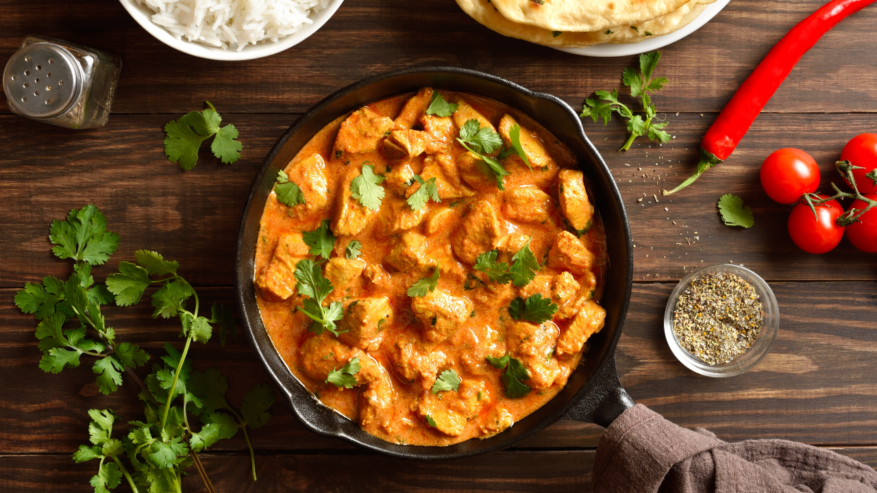 Chicken Satay with Red Curry Peanut Sauce and Jasmine Rice