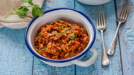 Beef & Pork Bolognese with Orzo