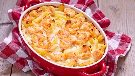 Lemon Prawn Pasta Bake