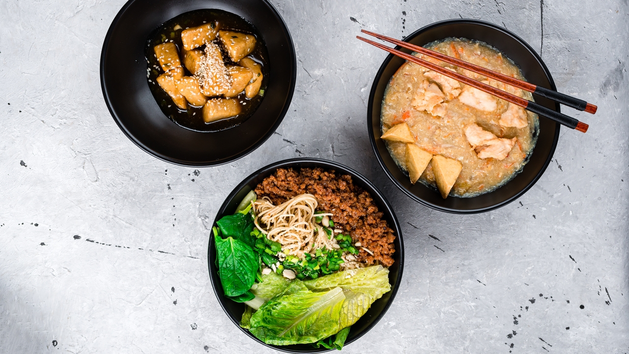 Tofu Dan Dan Style Noodles