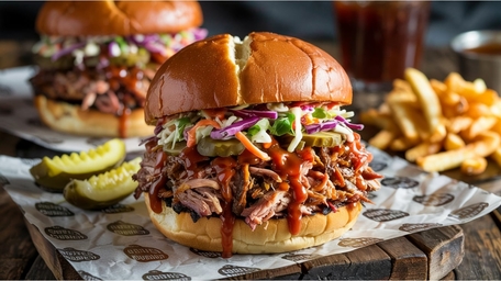 Pulled Chicken BBQ Burgers