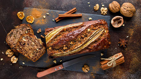 Freshly Milled Walnut Banana Bread (Refined Sugar-Free)