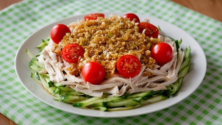 Sichuan Style Chicken Bang Bang and Cucumber Salad