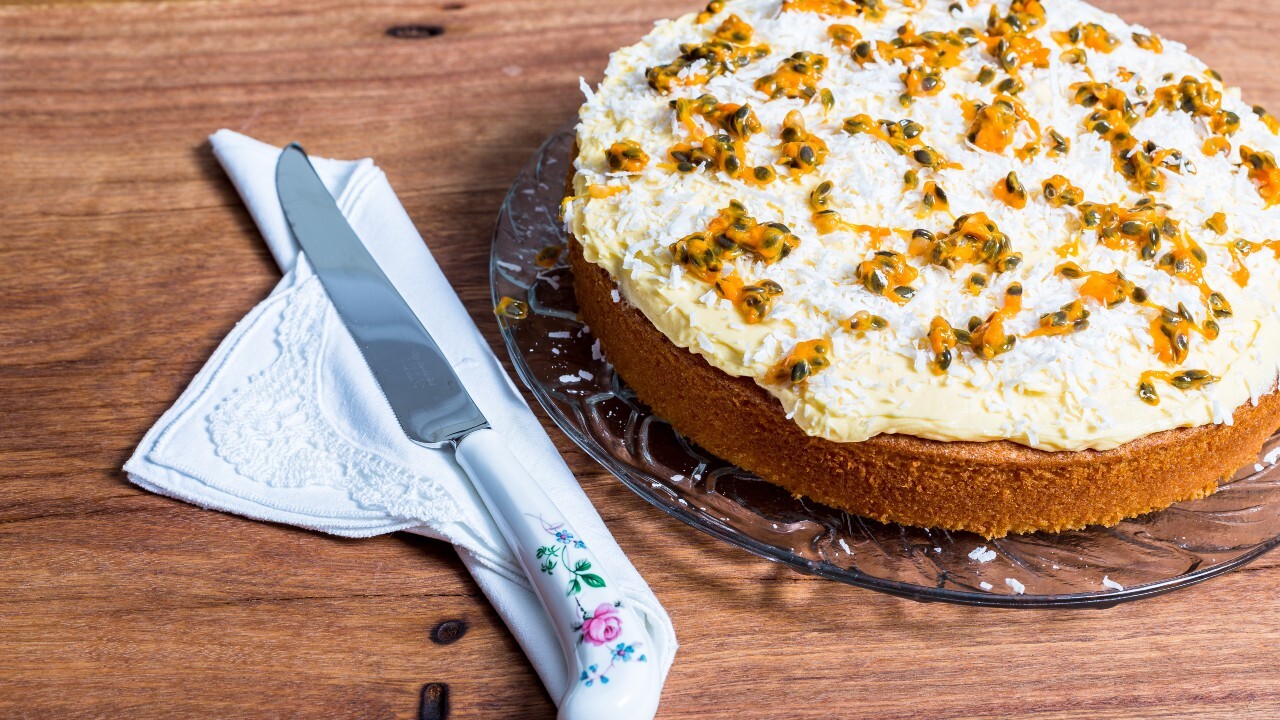 Passionfruit & Coconut Traybake