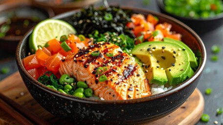 Thai Salmon Salad with Coconut & Lime Ranch Dressing