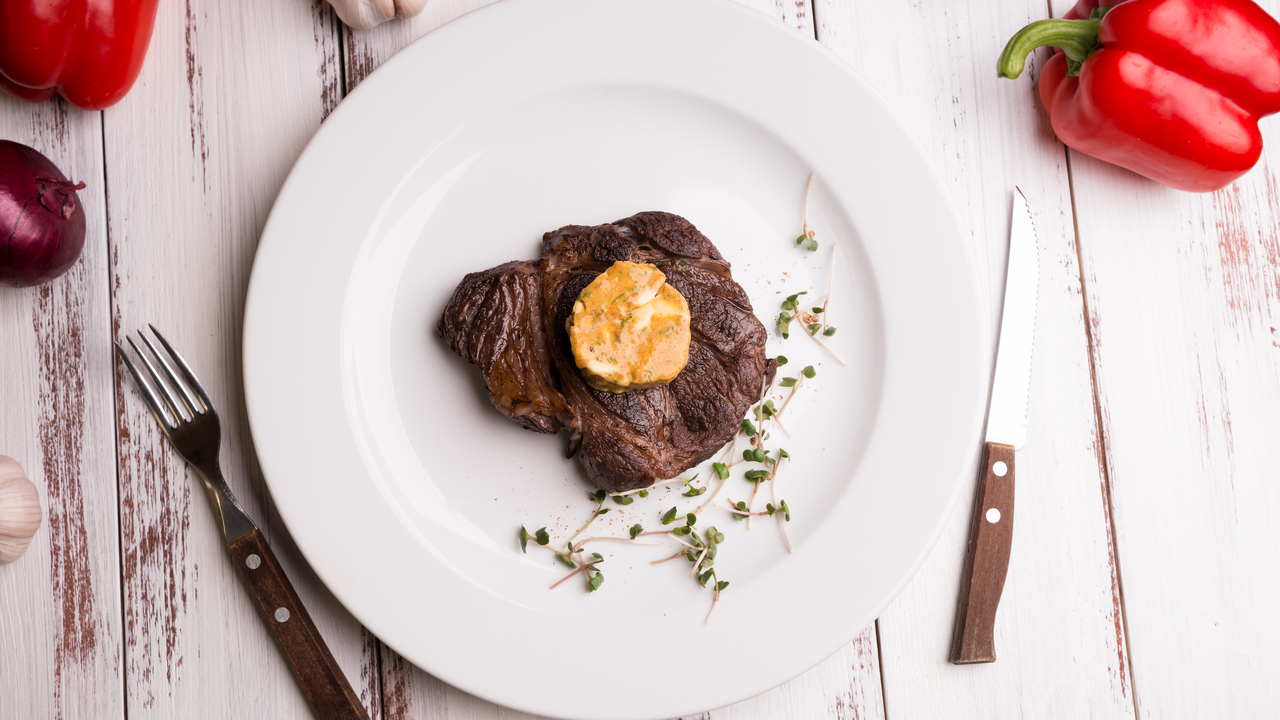 BBQ Irish Grass-Fed Steak with Café de Paris Butter 