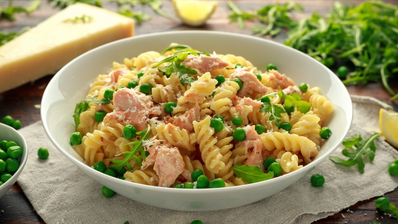 Conchiglie Pasta with Creamy Smoked Salmon & Asparagus
