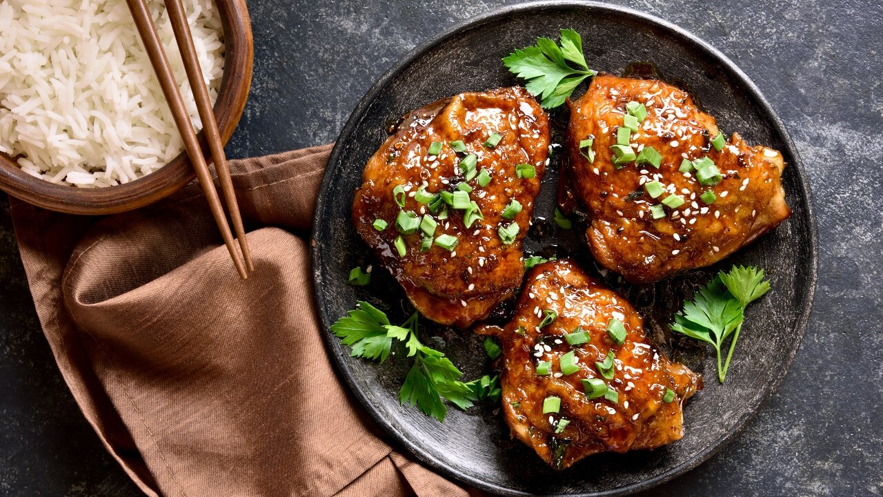 Sticky Sesame Honey Chicken