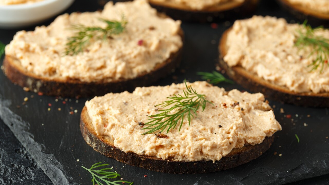Smoked Mackerel Pate with Pickled Vegetables on Toasted Ciabatta