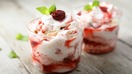 Strawberry Eton Mess Traybake