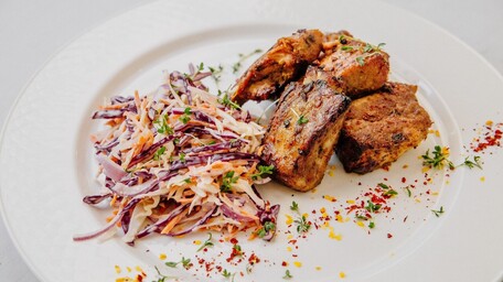 Coconut Lemongrass Chicken with Tahini Salad