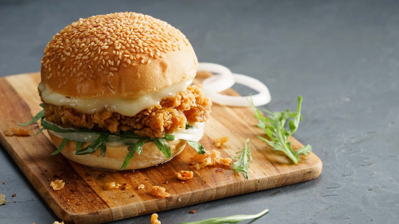 Buffalo Glazed Buttermilk Chicken Burger