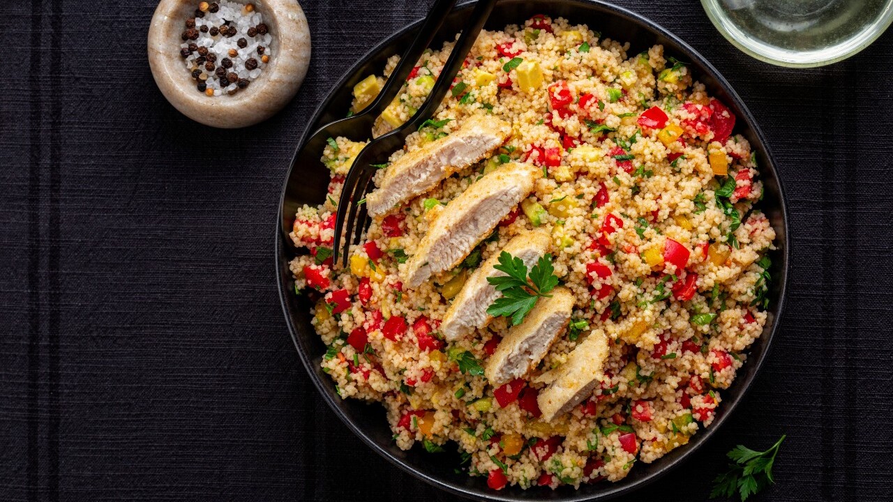 Harissa Chicken Protein Salad Bowls