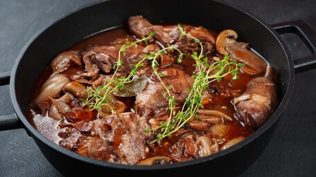 French Coq au Vin (Chicken in Red Wine Sauce)