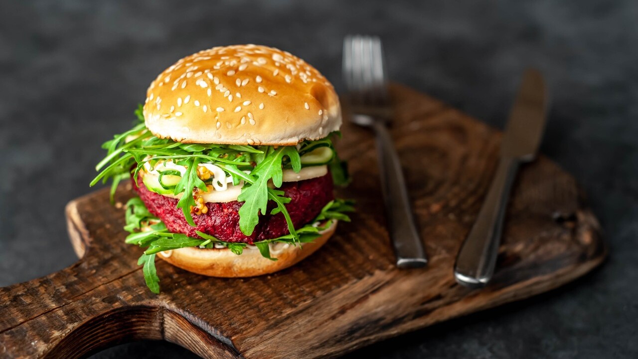 Beetroot Burgers with Spicy Wedges