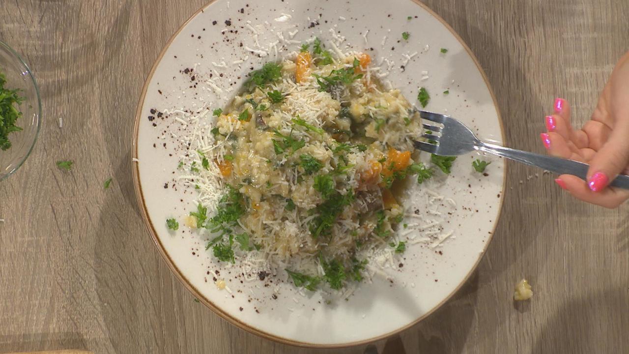 Butternut Squash, Mushroom & Spinach Risotto