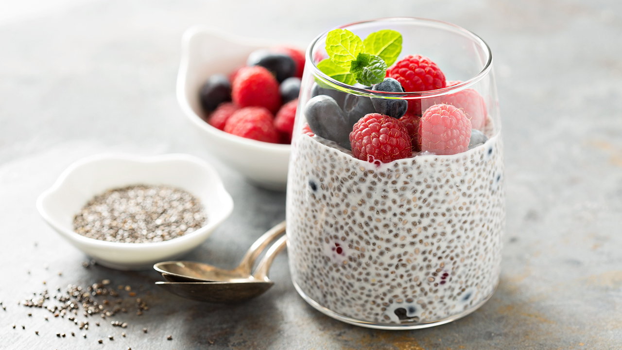 Coconut and Berry Chia Pudding