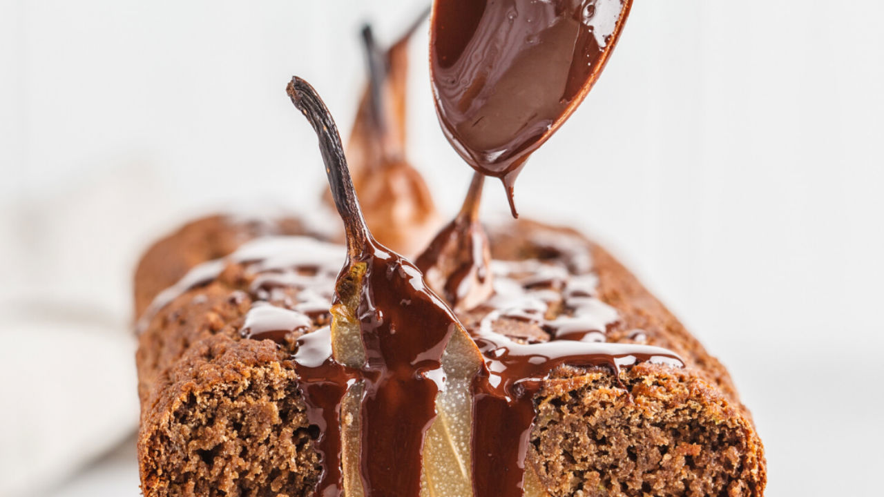 Pear and Chocolate Loaf Cake