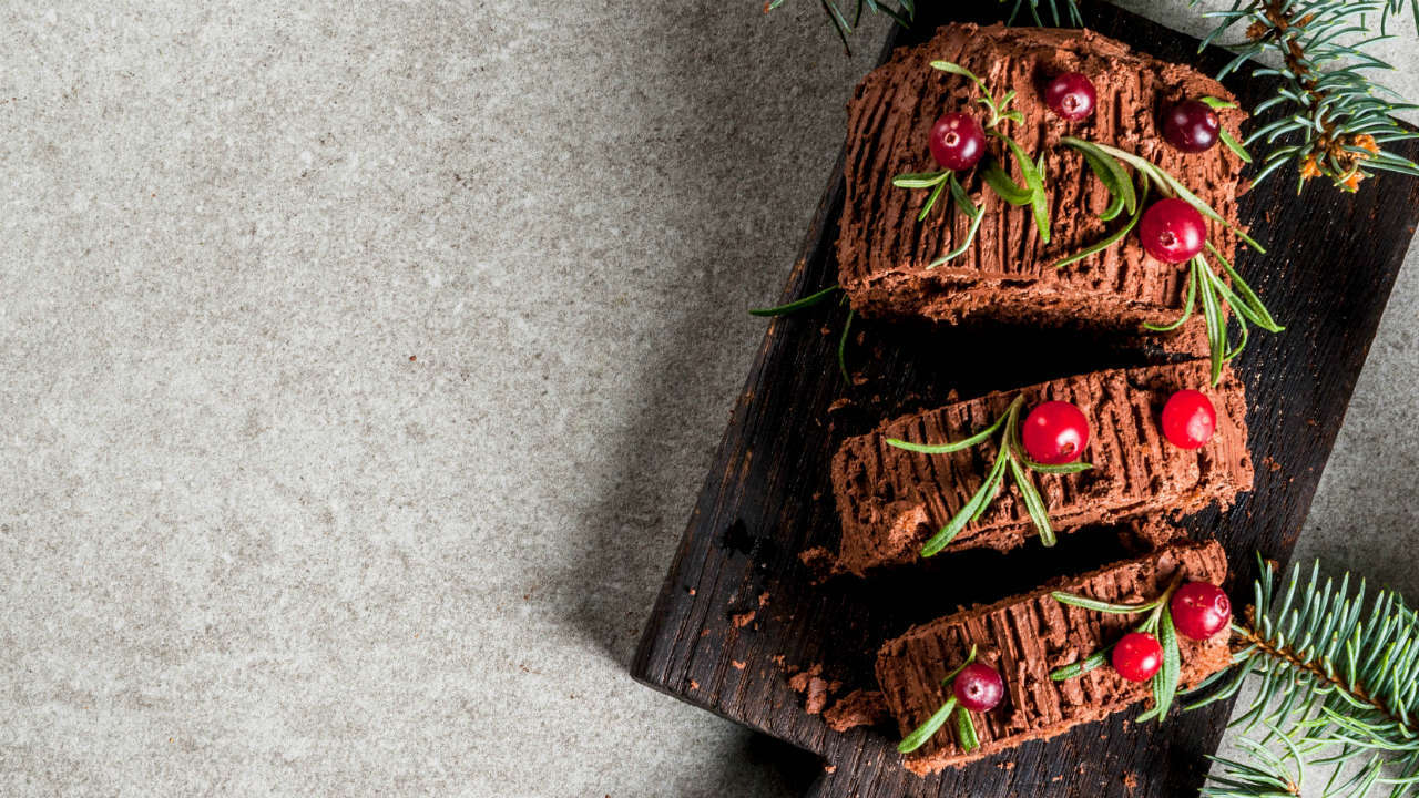 Festive Belgian Chocolate Oreo Yule Log