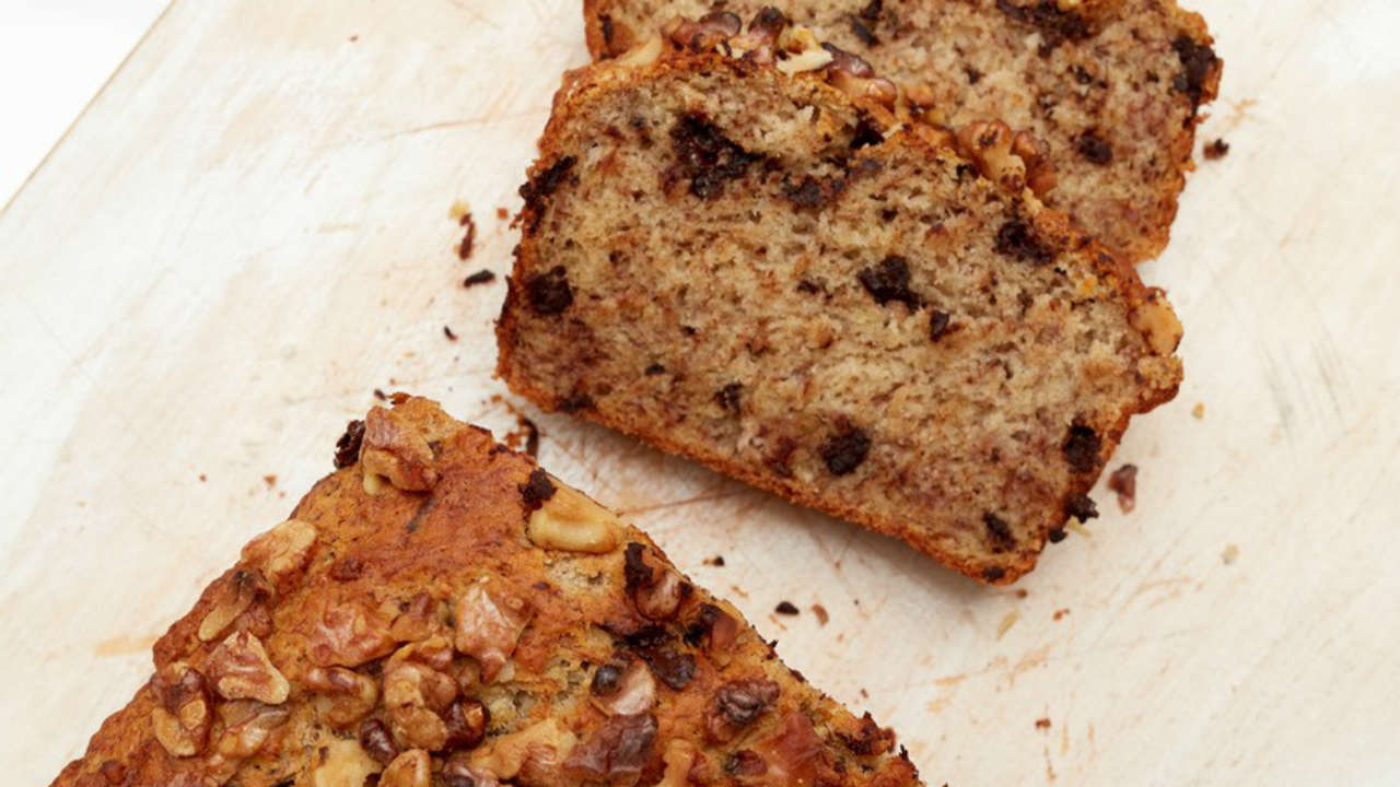 Banana, Chocolate Chip and Walnut Bread