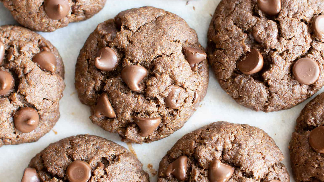 Vegan Double Chocolate Chip Cookies
