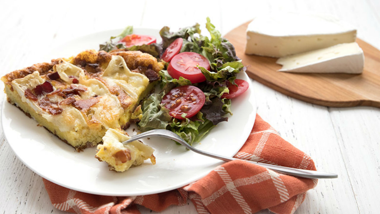 Brie & Bacon Frittata with a Creamy Broccoli Salad 