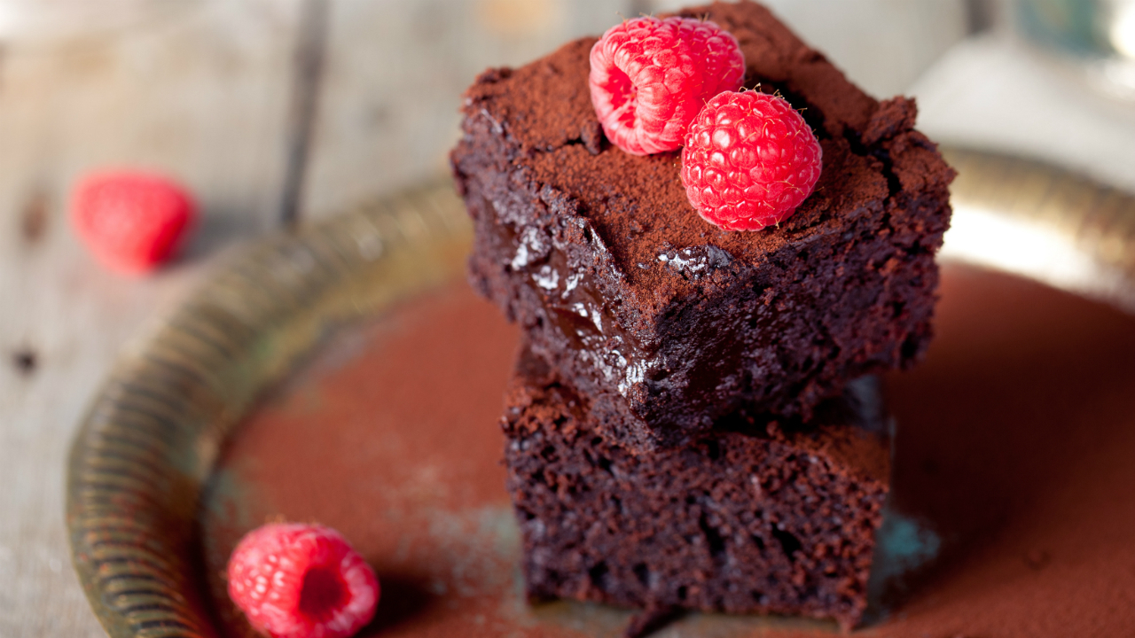 Raspberry & Triple Chocolate Brownie