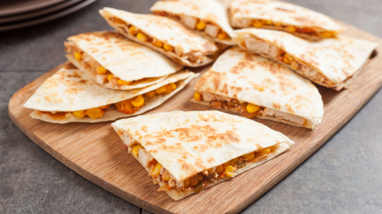 Leftover Roast Chicken and Corn Quesadillas