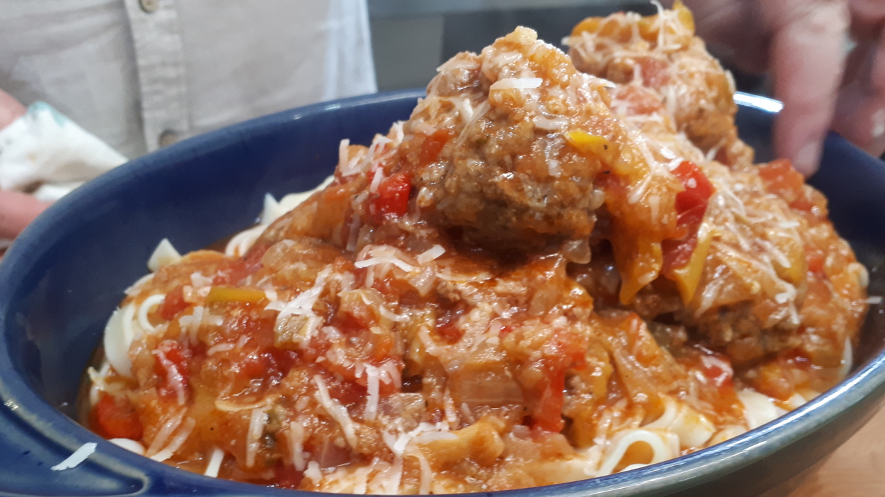 Tagliatelle and Meatball Ragu