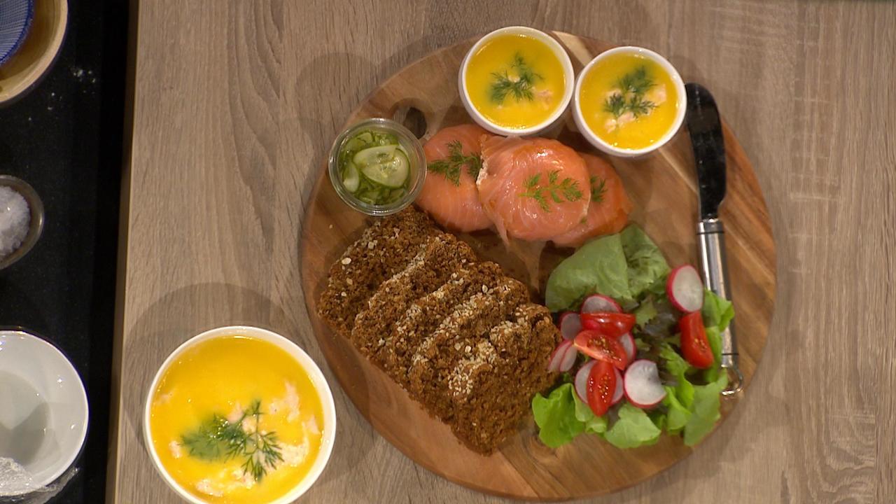 Smoked Salmon Pate with Guinness and Treacle Brown Bread and Cucumber Pickle