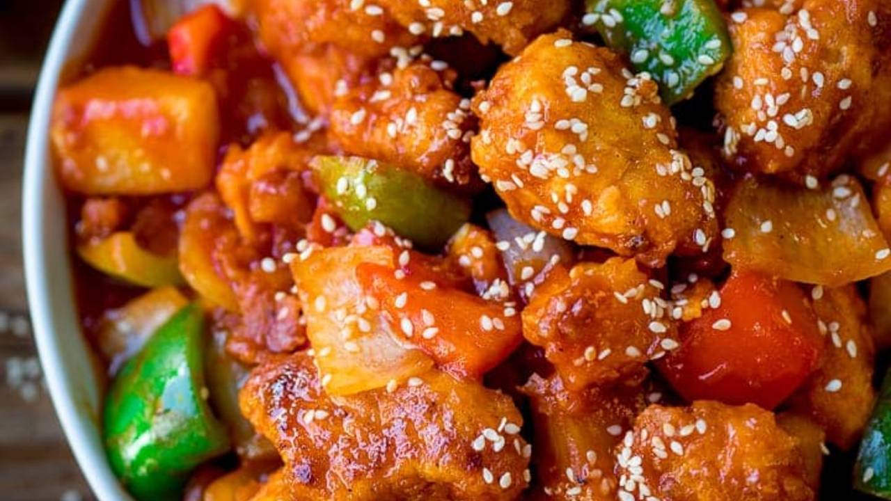 Cantonese Sweet & Sour Chicken with Jasmine Rice