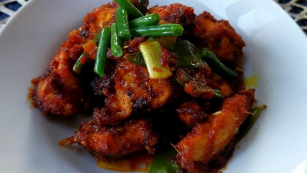Chicken Sambal with Coconut Rice