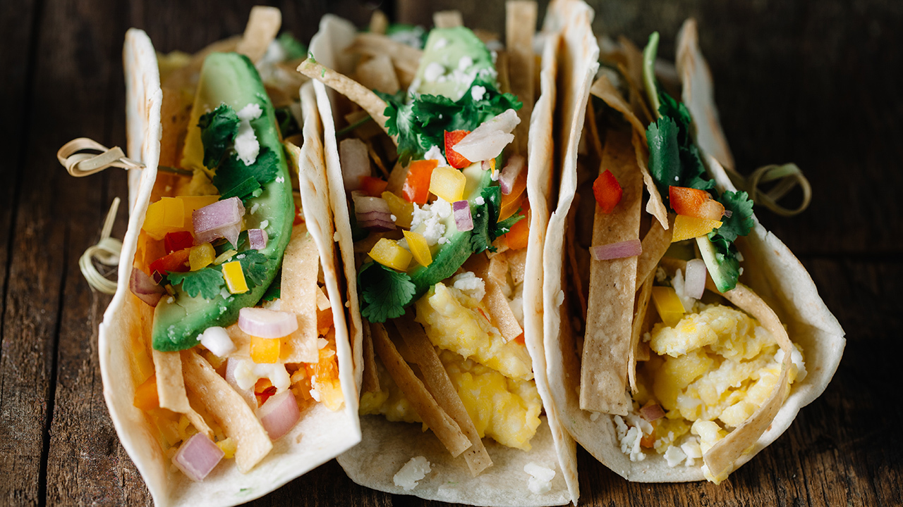 Scrambled Egg & Drunken Salsa Tacos