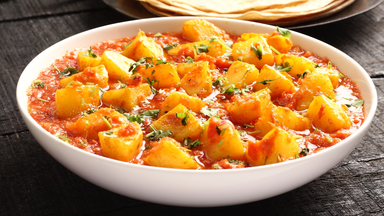 Sri Lankan inspired Pumpkin and Potato Curry with Steamed Basmati Rice