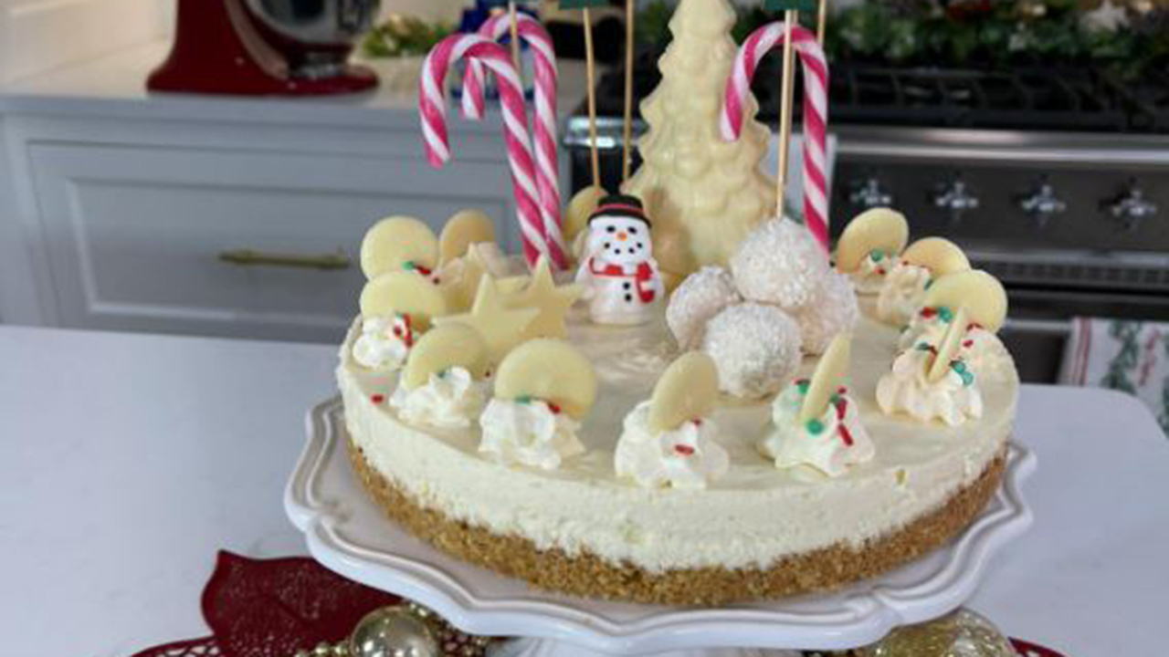 Festive White Christmas Cheesecake