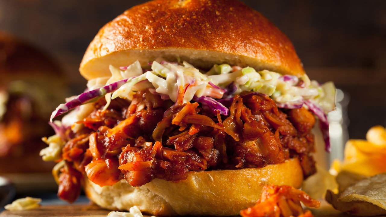 Asian Pulled Pork Sliders with Asian Slaw