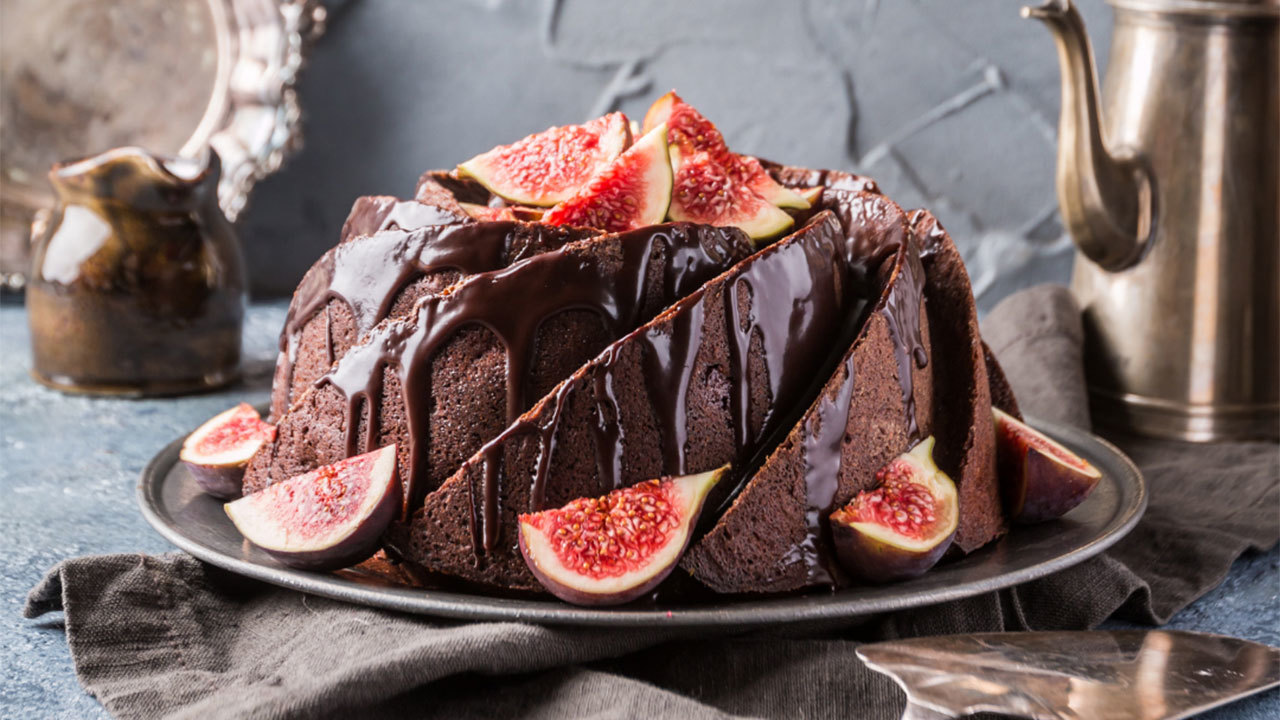 Chocolate Bundt Cake with Chocolate Ganache and Salted Caramel Sauce