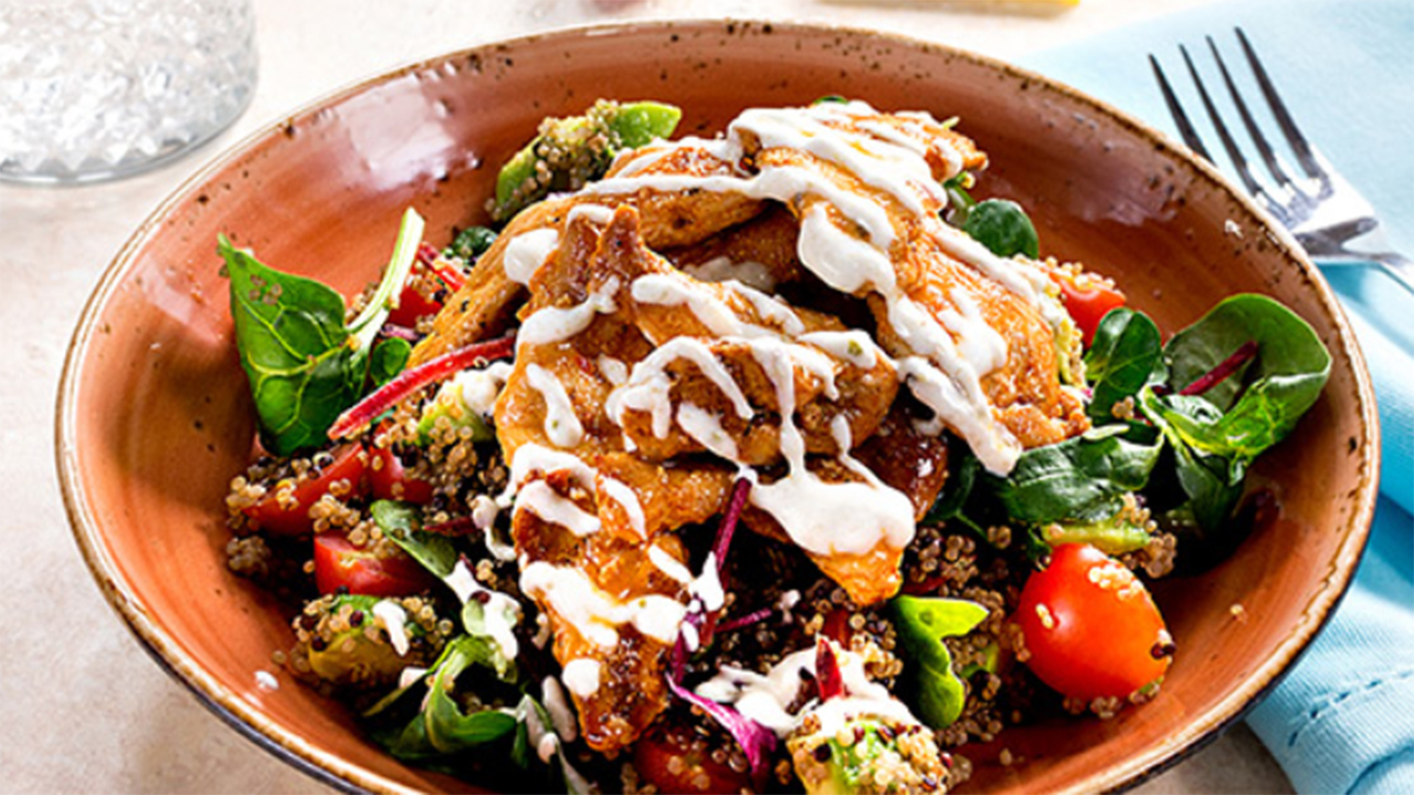 Piri Piri Chicken Salad with Yogurt & Lime Dressing