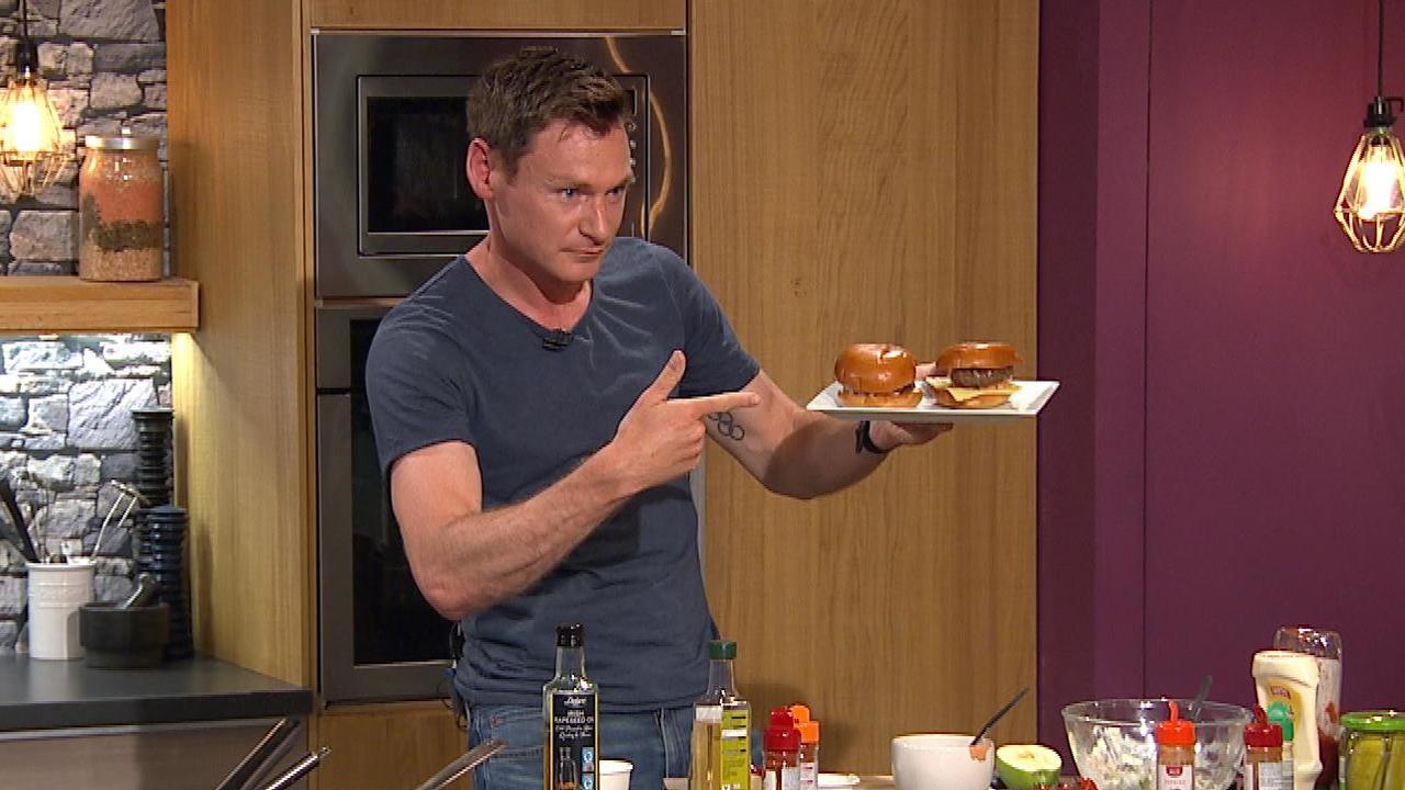 Apple and Celeriac Remoulade Burger with Homemade Burger Sauces
