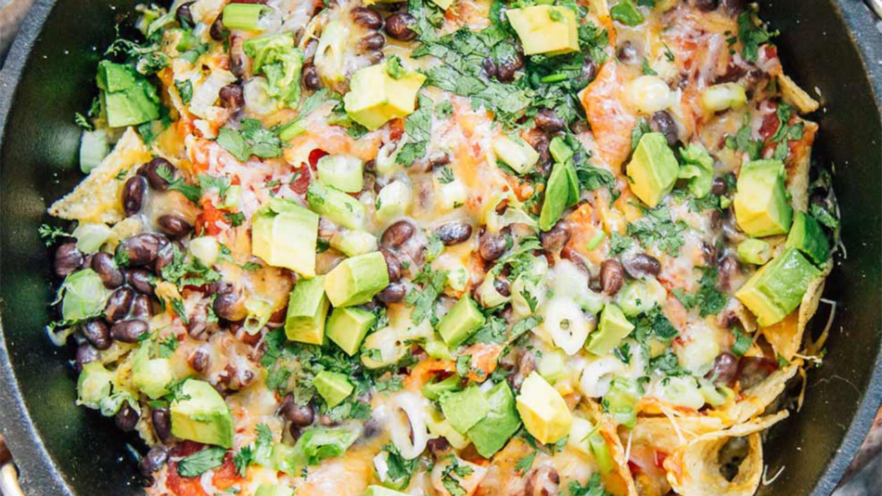 Campsite One Pan Beef Chilli Nachos