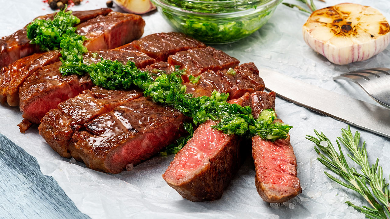 Chimichurri Grilled Rib Eye Steak