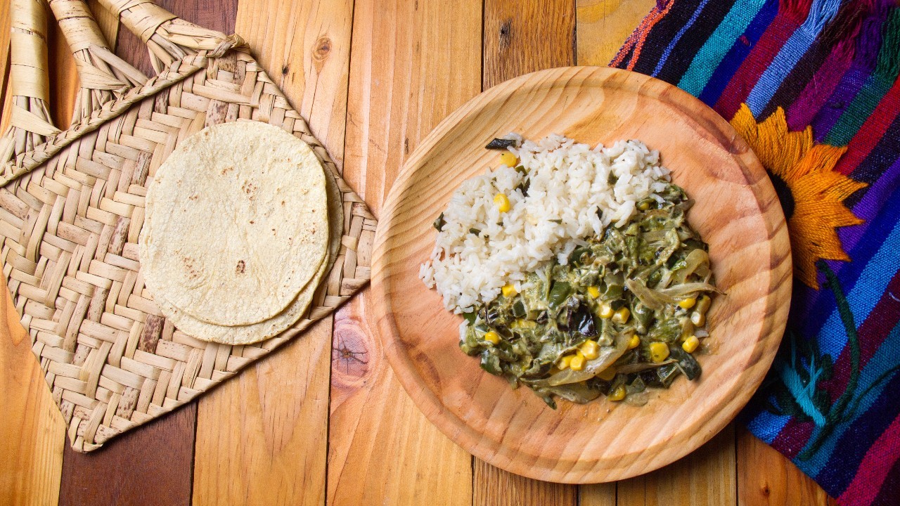Poblano Rajas with Mushrooms