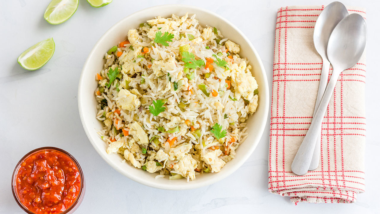 Japanese Fried Rice with Hellmann’s Vegan Mayonnaise