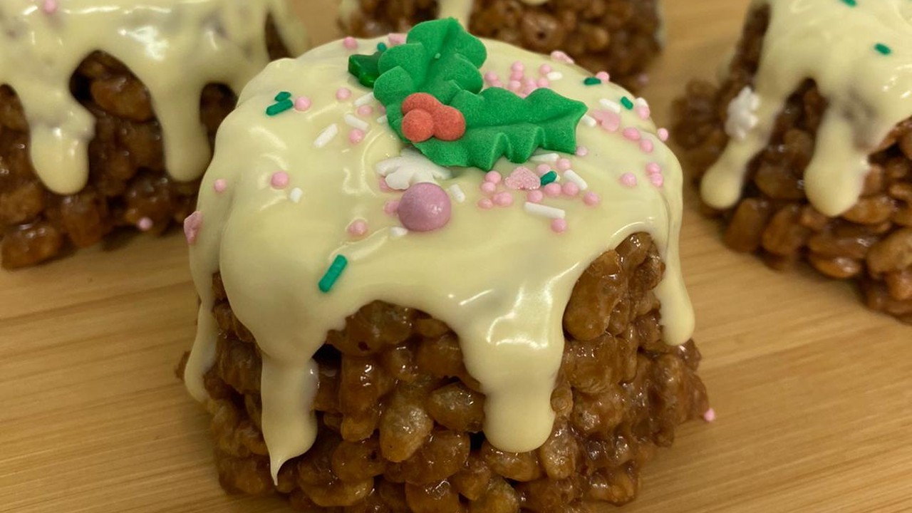 Mars Krispie Christmas Puddings