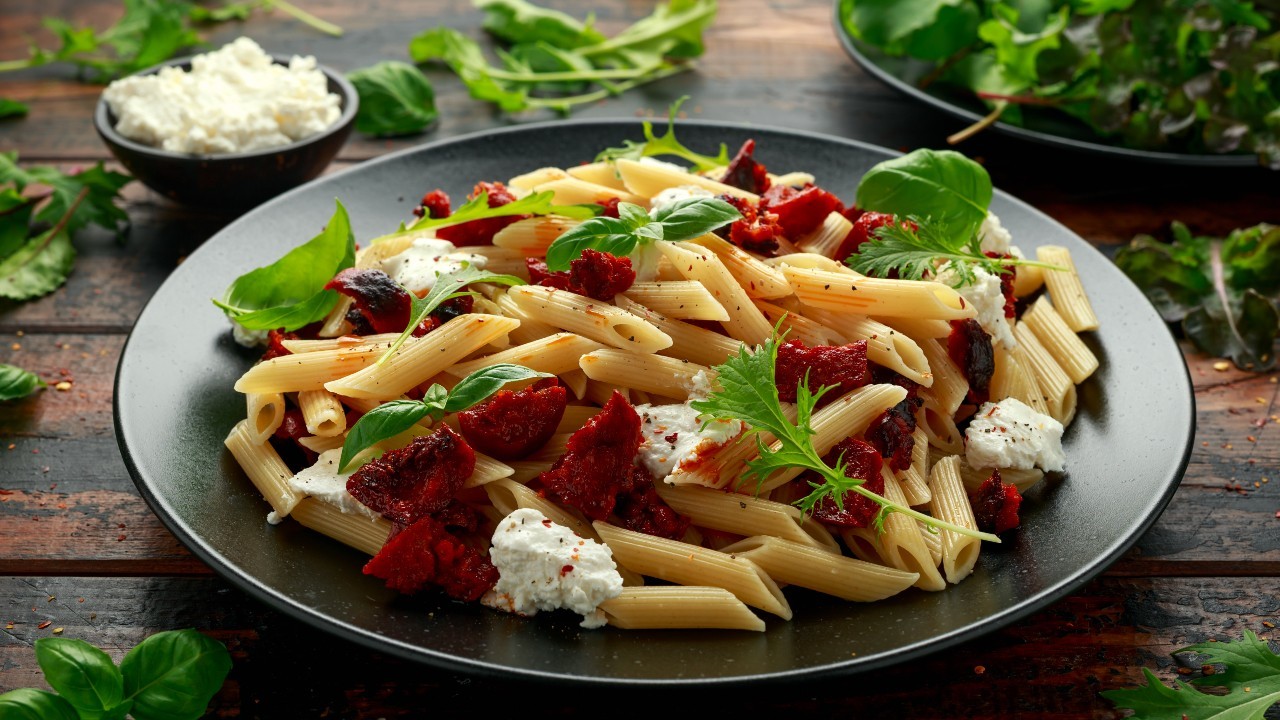 Chorizo Pasta with Ricotta