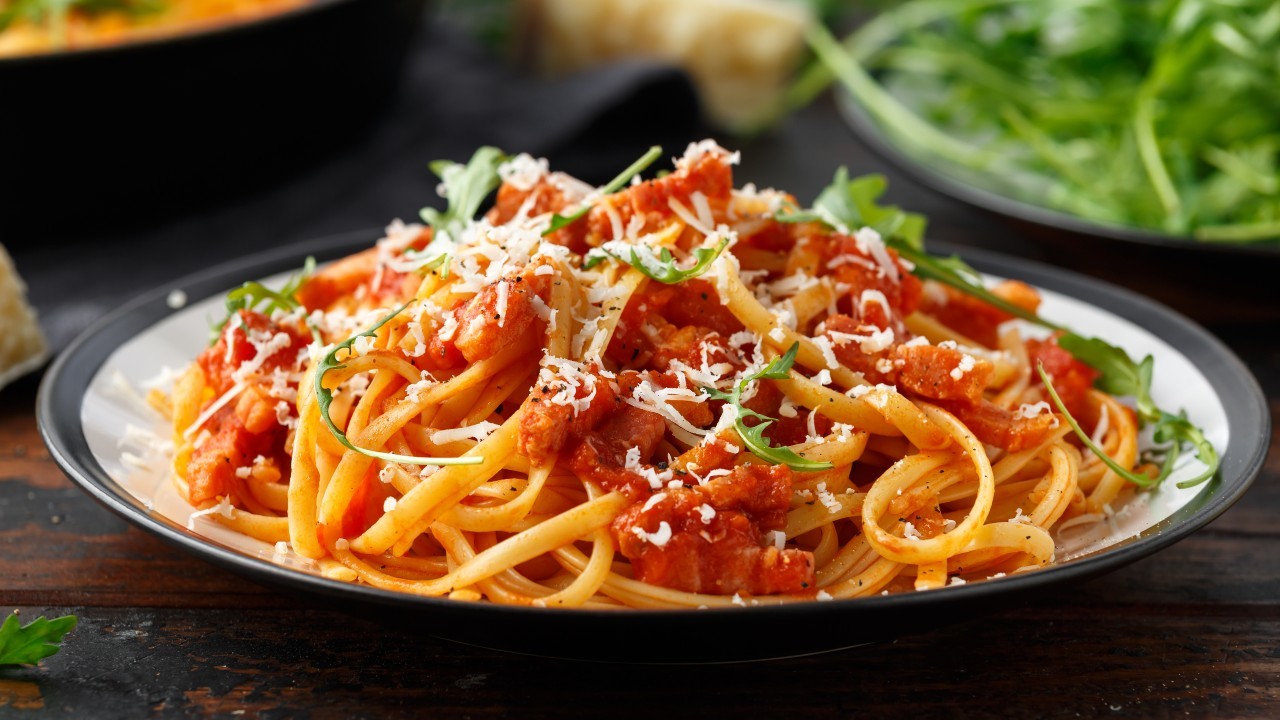 Fresh Pasta with Home-Made Amatriciana Sauce