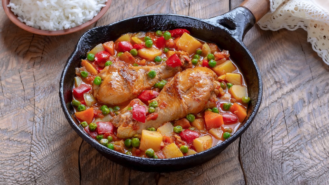 Braised Chicken with Smoked Bacon